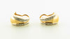 14K Yellow Gold, Half-Hoop Diamond Earrings | 18 Karat Appraisers | Beverly Hills, CA | Fine Jewelry