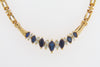 14K-YG SAPPHIRE AND DIAMOND NECKLACE
