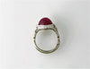 PLAT+18K-WG STAR RUBY AND DIAMOND RING