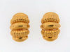 18K-YG FLUTED EARCLIPS