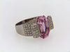 PLATINUM PINK KUNZITE AND DIAMOND RING | 18 Karat Appraisers | Beverly Hills, CA | Fine Jewelry