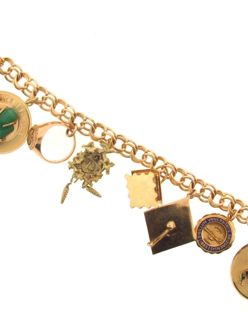 14K Yellow Gold Charm Bracelet | 18 Karat Appraisers | Beverly Hills, CA | Fine Jewelry
