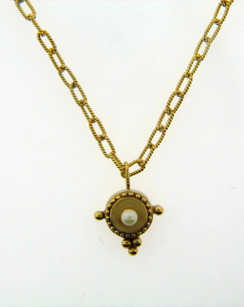 18K Yellow Gold Pearl Pendant | 18 Karat Appraisers | Beverly Hills, CA | Fine Jewelry