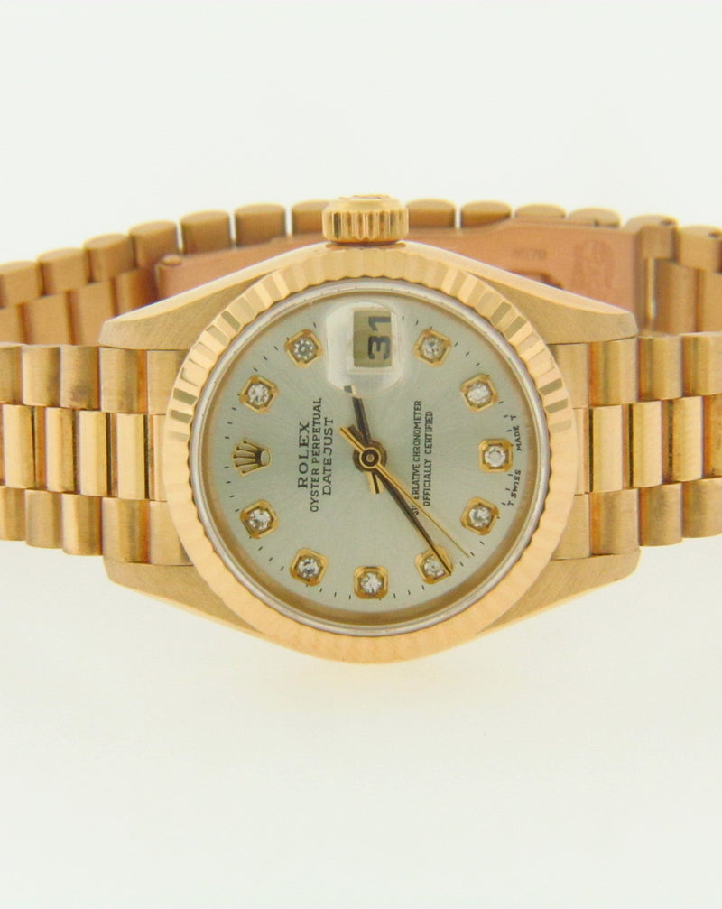 18K YELLOW GOLD ROLEX LADYS WRISTWATCH | 18 Karat Appraisers | Beverly Hills, CA | Fine Jewelry