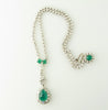 Art Deco, Platinum Emerald and Diamond Necklace