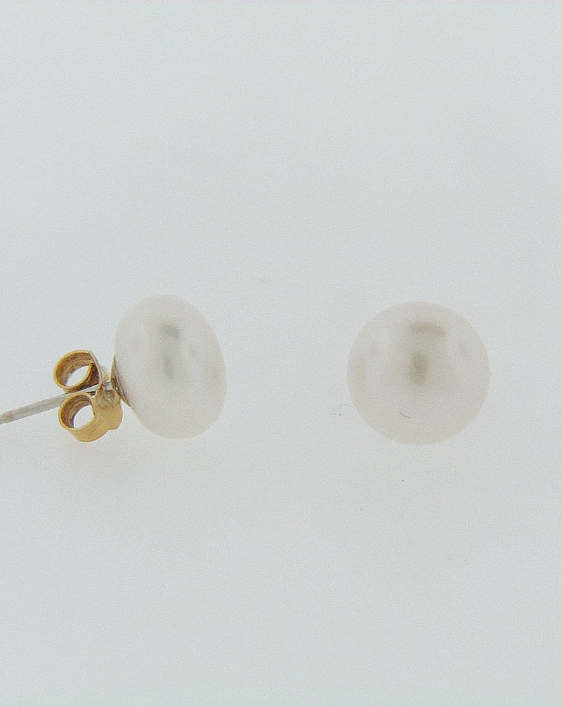 14K YELLOW GOLD PEARL STUDS | 18 Karat Appraisers | Beverly Hills, CA | Fine Jewelry