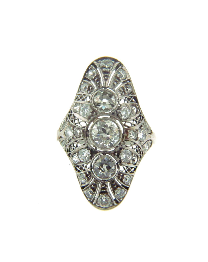 Art Deco, Platinum Diamond Ring