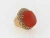 18K-YG PEACH MOONSTONE AND DIAMOND DOME RING | 18 Karat Appraisers | Beverly Hills, CA | Fine Jewelry
