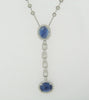 18K WHITE GOLD SAPPHIRE AND DIAMOND PENDANT | 18 Karat Appraisers | Beverly Hills, CA | Fine Jewelry