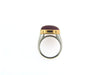 Platinum 18K Yellow Gold Cabochon Ruby Ring