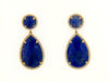 14K Yellow Gold Lapis Lazuli and Diamond Earrings | 18 Karat Appraisers | Beverly Hills, CA | Fine Jewelry