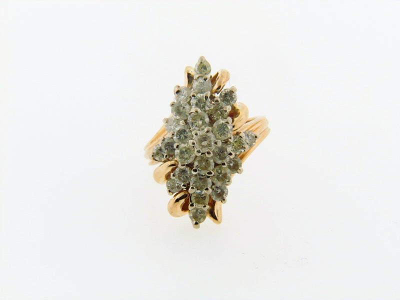 14K Yellow Gold Diamond Cluster Ring | 18 Karat Appraisers | Beverly Hills, CA | Fine Jewelry