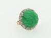 14K WHITE GOLD JADE AND DIAMOND RING | 18 Karat Appraisers | Beverly Hills, CA | Fine Jewelry