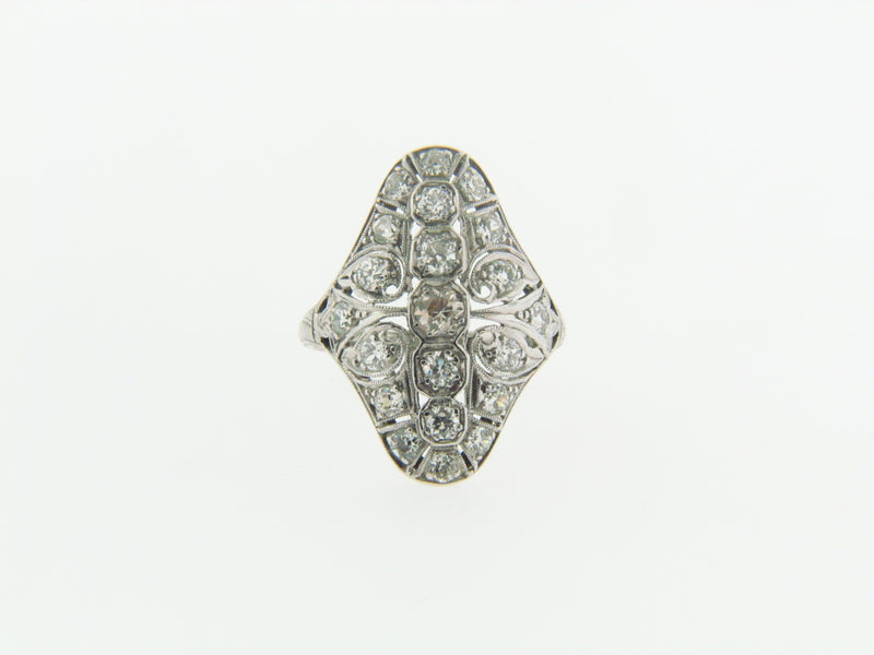 18K White Gold + Platinum Diamond Filigree Ring | 18 Karat Appraisers | Beverly Hills, CA | Fine Jewelry