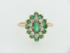 14K YELLOW GOLD EMERALD AND DIAMOND RING | 18 Karat Appraisers | Beverly Hills, CA | Fine Jewelry