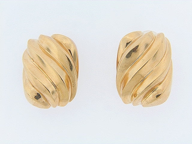 18K-YG DOOR KNOCKER EARCLIPS