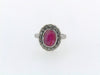 Palladium Star Ruby and Diamond Ring
