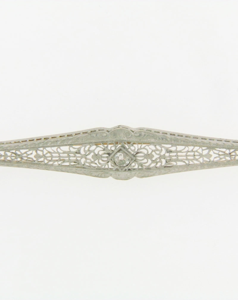 18K-WG+YG DIAMOND BROOCH