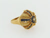 18K YELLOW GOLD SAPPHIRE AND DIAMOND DOME RING | 18 Karat Appraisers | Beverly Hills, CA | Fine Jewelry