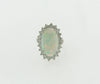 Platinum Opal and Diamond Ring | 18 Karat Appraisers | Beverly Hills, CA | Fine Jewelry
