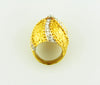 18K Yellow Gold and Platinum, Diamond Bombe Ring | 18 Karat Appraisers | Beverly Hills, CA | Fine Jewelry