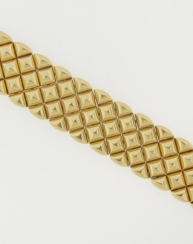 18 Kt yellow gold bracelet with round, carat and teardro… | Drouot.com