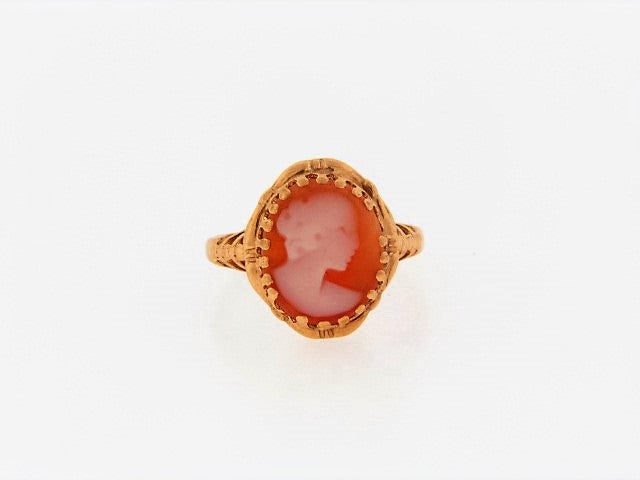 14K-YG CAMEO SHELL RING