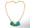 14K-YG TURQUOISE AND DIAMOND BUTTERFLY PENDANT | 18 Karat Appraisers | Beverly Hills, CA | Fine Jewelry