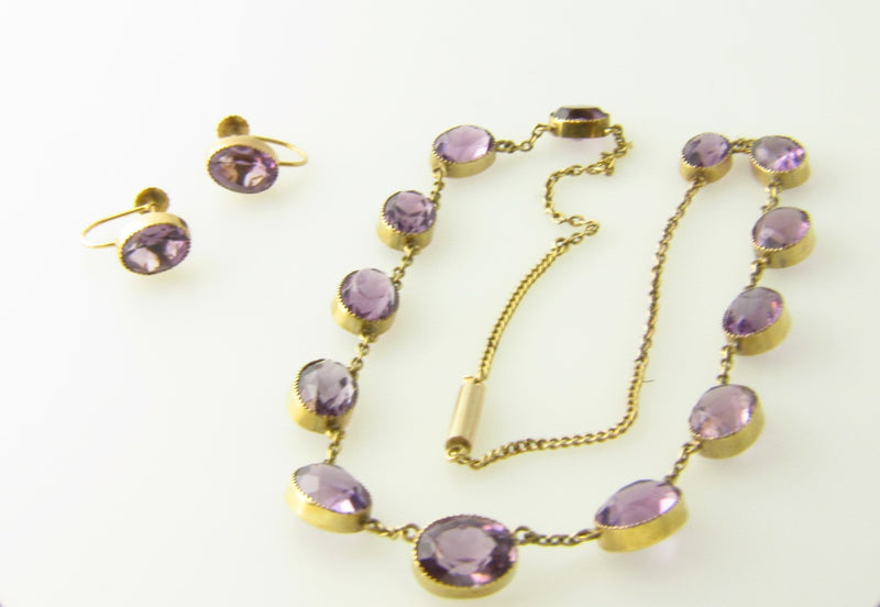 Victorian 9K Yellow Gold, Amethyst Set | 18 Karat Appraisers | Beverly Hills, CA | Fine Jewelry