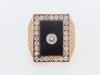 14K-RG BLACK ONYX AND DIAMOND RING | 18 Karat Appraisers | Beverly Hills, CA | Fine Jewelry