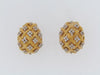 18K-YG HALF-HOOP DIAMOND EARCLIPS