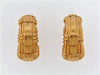 18K-YG HUGGIE EARRINGS BY "DAVID WEBB"