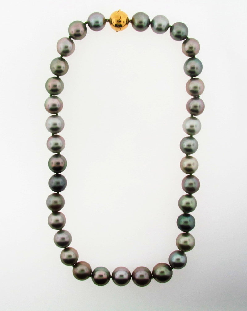 Gray Colored Cultured Pearl Necklace