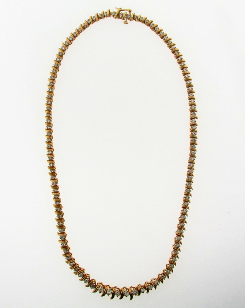 14K Yellow Gold Diamond Necklace | 18 Karat Appraisers | Beverly Hills, CA | Fine Jewelry