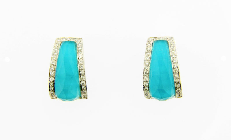 18K White Gold, Quartz and Diamond Earrings | 18 Karat Appraisers | Beverly Hills, CA | Fine Jewelry