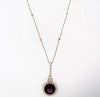 PLATINUM AMETHYST AND DIAMOND PENDANT