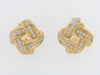 18K-YG DIAMOND KNOT EARCLIPS