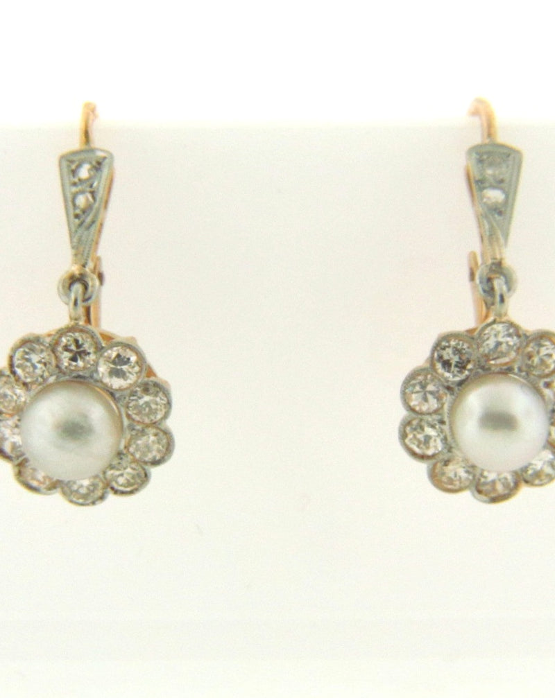 18K bi-color, Pearl and Diamond Earrings | 18 Karat Appraisers | Beverly Hills, CA | Fine Jewelry