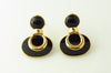14K Yellow Gold, Onyx Dangling Earrings | 18 Karat Appraisers | Beverly Hills, CA | Fine Jewelry