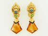 18K YELLOW GOLD GEM-SET EARRINGS | 18 Karat Appraisers | Beverly Hills, CA | Fine Jewelry