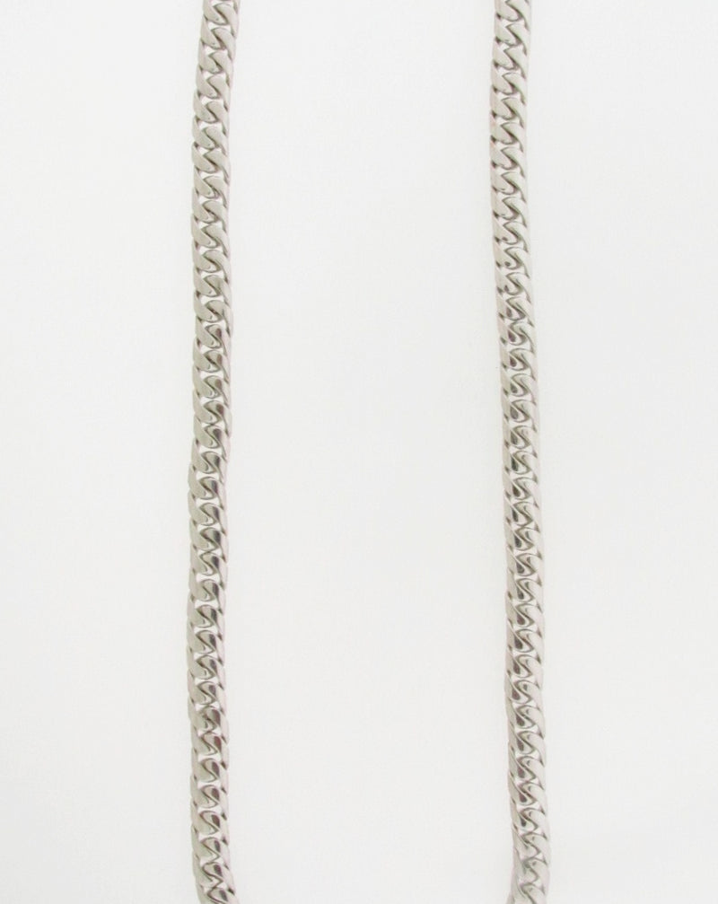 18K-WG CURB LINK NECKLACE