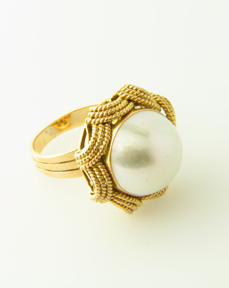 14K-YG Mabe Pearl Ring | 18 Karat Appraisers | Beverly Hills, CA | Fine Jewelry