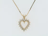 14K YELLOW GOLD DIAMOND HEART PENDANT | 18 Karat Appraisers | Beverly Hills, CA | Fine Jewelry