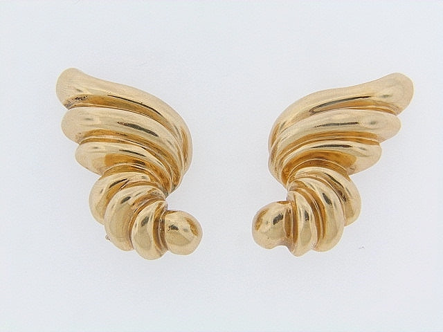 14K-YG SPIRAL EARCLIPS