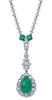 Art Deco, Platinum Emerald and Diamond Necklace