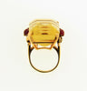 Retro 14K Rose Gold, Citrine and Ruby Ring | 18 Karat Appraisers | Beverly Hills, CA | Fine Jewelry