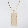 14K-YG CARVED MOTHER OF PEARL AND DIAMOND PENDANT