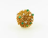 14K Yellow Gold, Emerald and Diamond Cocktail Ring | 18 Karat Appraisers | Beverly Hills, CA | Fine Jewelry