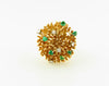 14K Yellow Gold, Emerald and Diamond Cocktail Ring | 18 Karat Appraisers | Beverly Hills, CA | Fine Jewelry