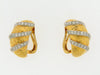 18K YELLOW GOLD AND WHITE GOLD DIAMOND EARRINGS | 18 Karat Appraisers | Beverly Hills, CA | Fine Jewelry